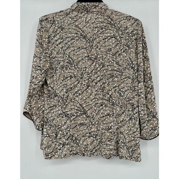 Alex Evenings Printed Mandarin Vine Jacket Size S - Picture 5 of 9